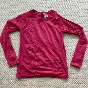 Athleta warm up long sleeve in hot pink size large